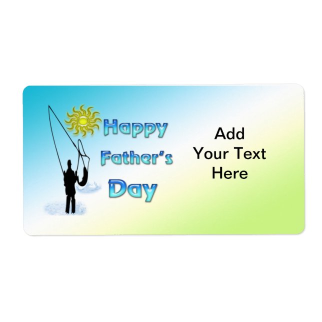 Fiske - etikett Lycklig Fars dag Fraktsedel (Framsidan)