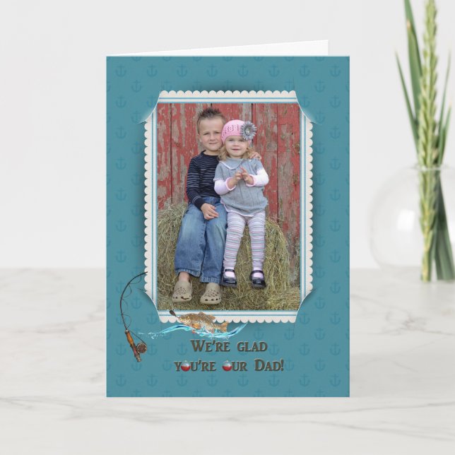 Fiske Fars dag ram Kort (Framsida)