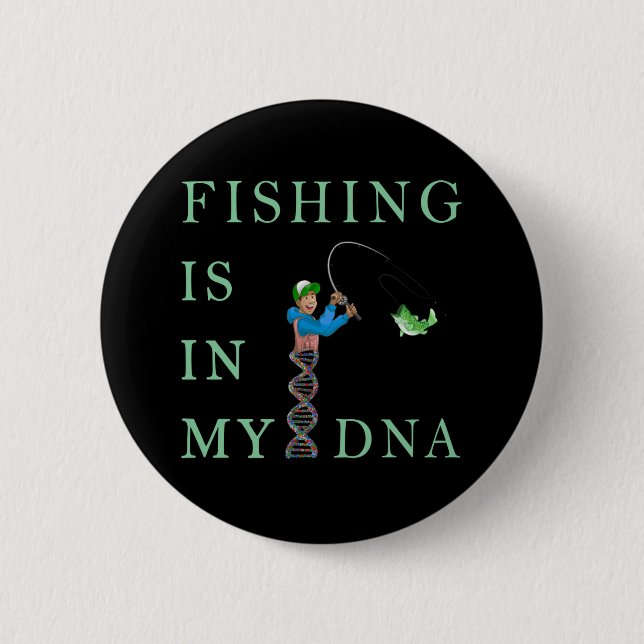 Fiske finns i mitt DNA Knapp (Framsida)