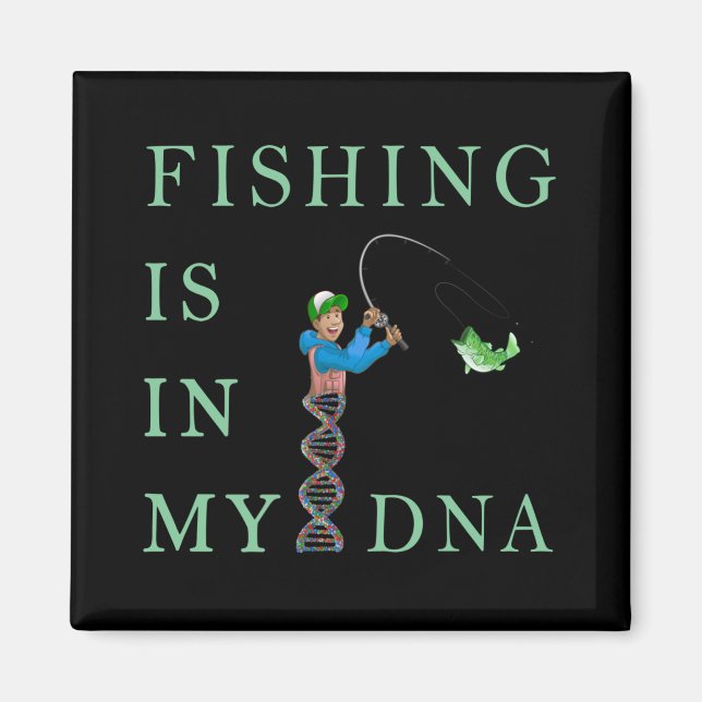 Fiske finns i mitt DNA Magnet (Framsidan)