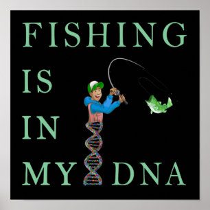 Fiske finns i mitt DNA Poster