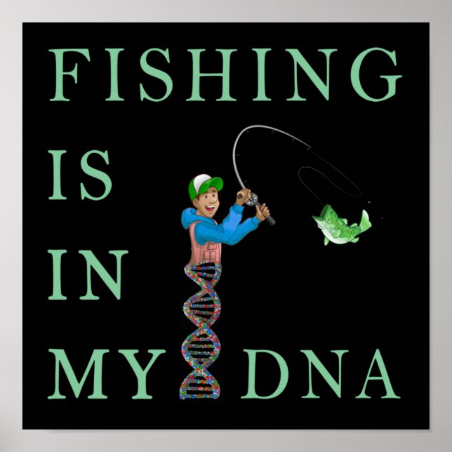 Fiske finns i mitt DNA Poster (Framsidan)