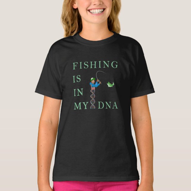 Fiske finns i mitt DNA T Shirt (Framsida)