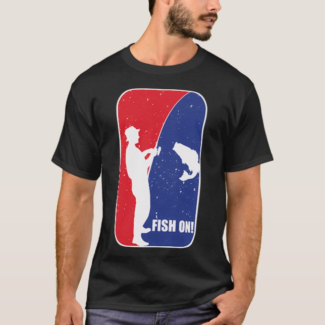 Fiske - fisk på! t shirt (Framsida)