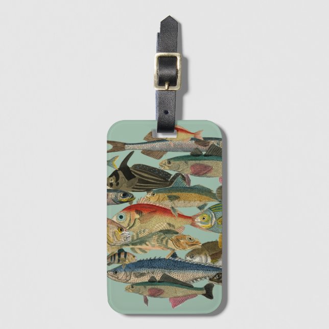 Fiske Fiskare Djuphavsfiske Exotic Tropical Bagagebricka (Framsida vertikal)