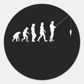 Fiske Fiskare Fiskare Fiskare Runt Klistermärke