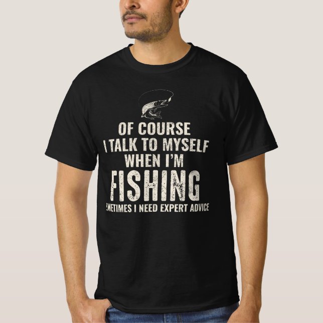 Fiske Fiskare Joke Funny Humor T-Shirt (Framsida)