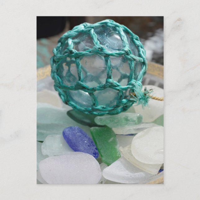 Fiske flutit på glas, Alaska Vykort (Framsida)