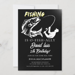 fiske Födelsedag Inbjudningar