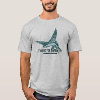 Fiske för att öka medvetenheten Fiske efter. En ko T Shirt
