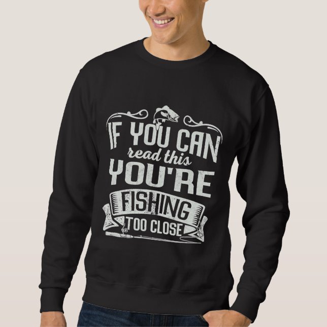 Fiske för att stänga fisk lång ärmad tröja (Framsida)
