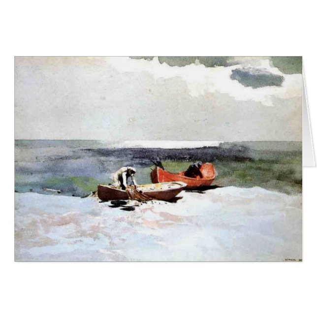 Fiske för djupt hav hälsningskort (Framsidan Horizontal)