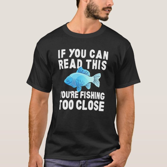 Fiske för nära humor t shirt (Framsida)