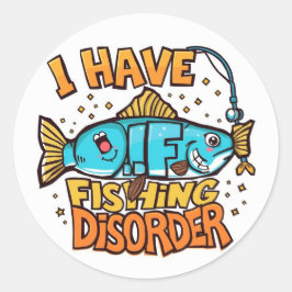 Fiske: Förstärka din fisksjukdom Runt Klistermärke