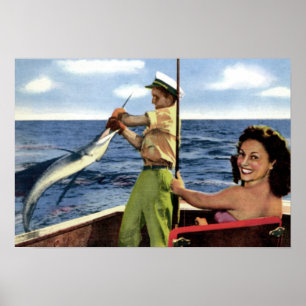 Fiske Fort Lauderdale för djupt hav Poster