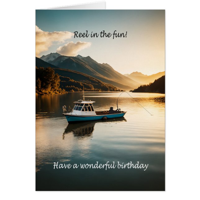 Fiske från en havsdagstidning hälsningskort (Framsidan)