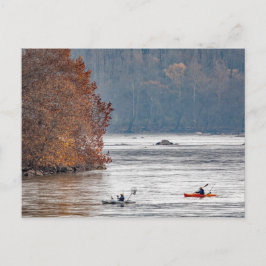 Fiske från kajak vykort