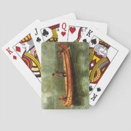 Fiske från kanot (fiskare i träbåt) casinokort