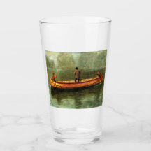 Fiske från kanot (fiskare i träbåt)