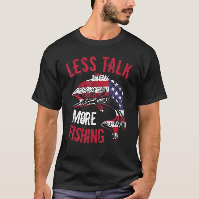 Fiske Fras Mindre Snack Mer Fiske T Shirt (Framsida)