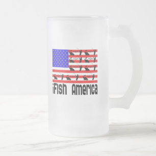Fiske Gift i Fish America America Frostat Ölglas