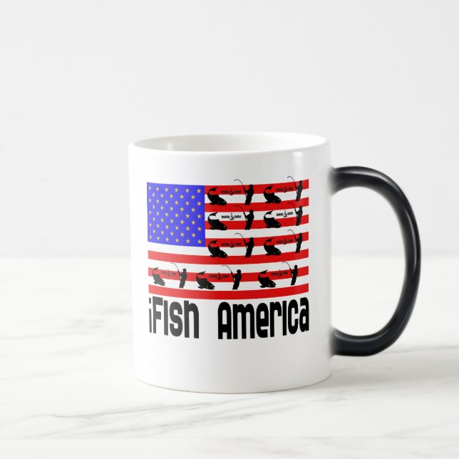 Fiske Gift i Fish America America Magisk Mugg (Höger)