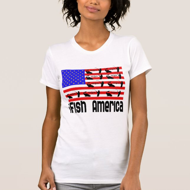 Fiske Gift i Fish America America Tee (Framsida)