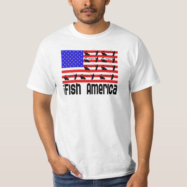 Fiske Gift i Fish America America Tröja (Framsida)
