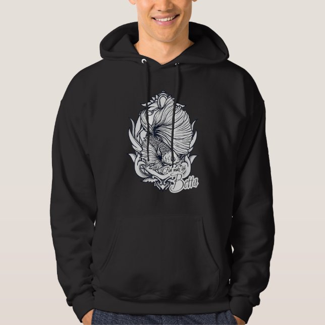 Fiske gör Life Betta Aquarium Akvarist Fish Fsh Fi Hoodie (Framsida)