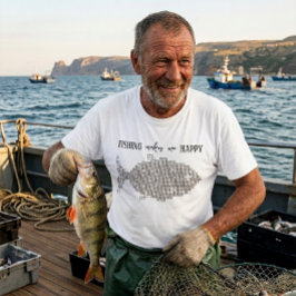 Fiske Gör Mig Glad Rolig Korsord Fisk T Shirt
