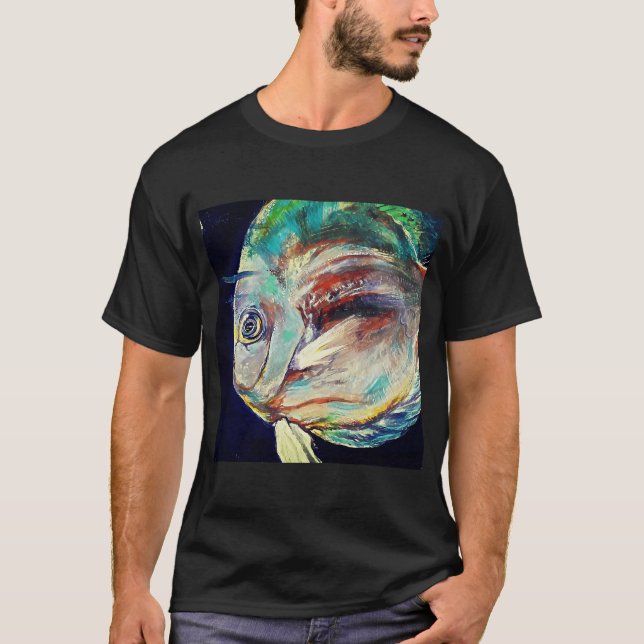 Fiske gör mig glad t shirt (Framsida)