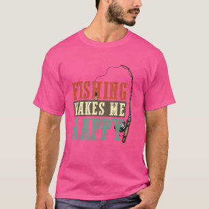 Fiske gör mig till Lycklig fiskares Flygfiske Desi T Shirt