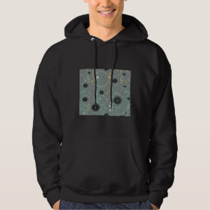 Fiske Gult Fish Print Animal Art Black Urchin Sco Hoodie