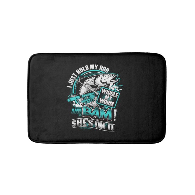 Fiske - Håll staven, vifta mask och bam Badrumsmatta (Framsidan)