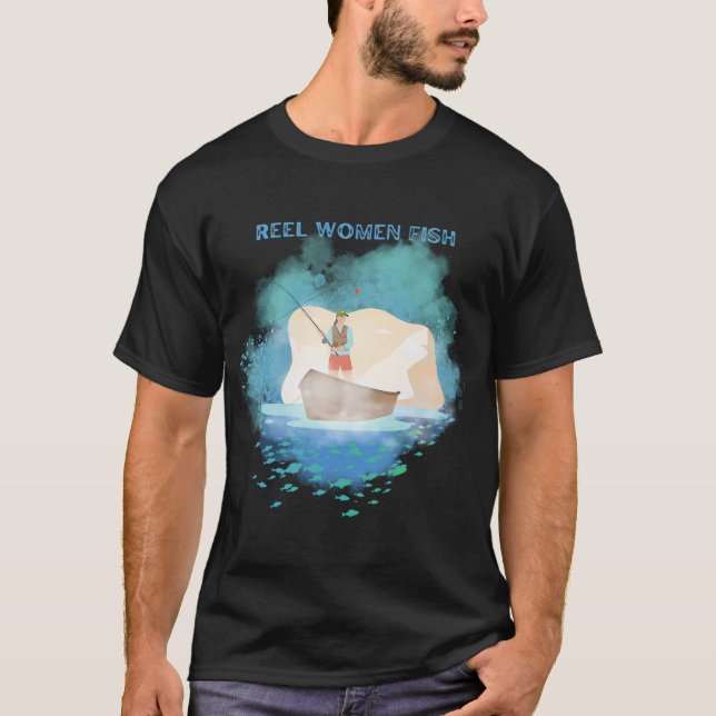 Fiske håller mig vid sänkt t shirt (Framsida)
