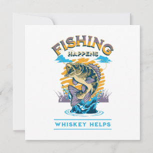 Fiske händer. Whisky hjälper! Inbjudningar