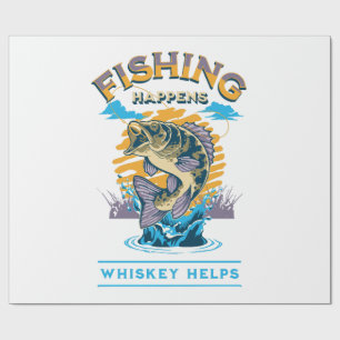 Fiske händer. Whisky hjälper! Presentpapper