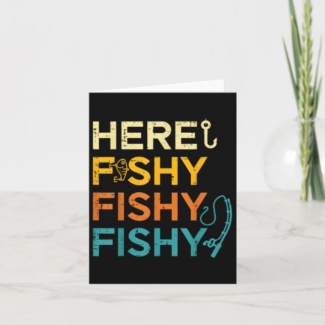 Fiske här Retro Fish Älskare Fisherman Manar Kort (Framsida)