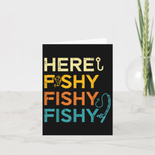 Fiske här Retro Fish Älskare Fisherman Manar Kort