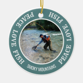 Fiske Helgdag Anpassningsbar foto Julgransprydnad Keramik