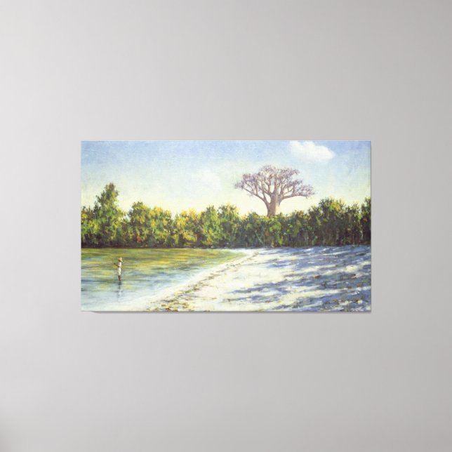 Fiske i Afrika 1996 Canvastryck (Framsida)