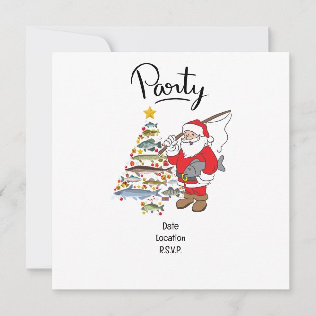 Fiske i Älskare jul med Jultomten Spara Datumet (Framsida)