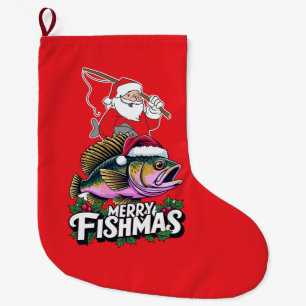 Fiske i Älskare jul med Jultomten Stor Julstrumpa