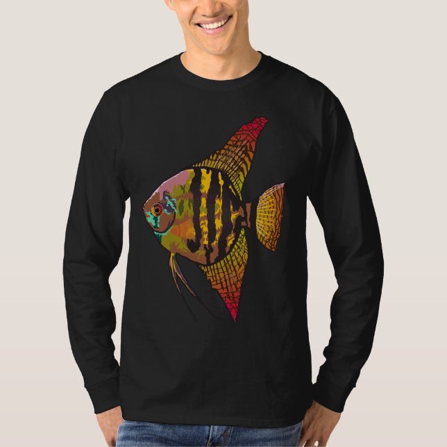Fiske i Angelfish T Shirt (Framsida)