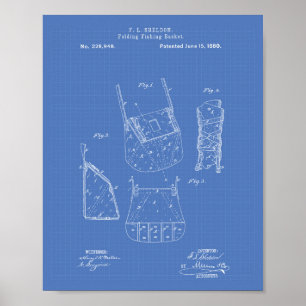 Fiske i Basket 1880 Patentritform Poster