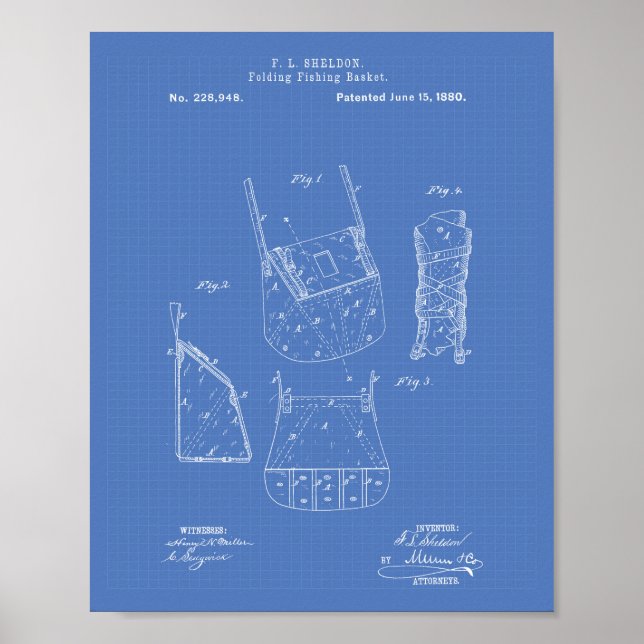 Fiske i Basket 1880 Patentritform Poster (Framsidan)