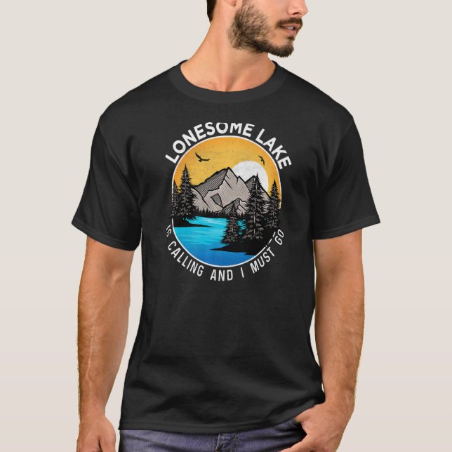 Fiske i Boating Camping Lakeview (Lakeview, Sjö) T Shirt (Framsida)