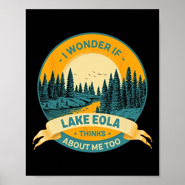 Fiske i Boating Camping Sjö Vacation Sjö Eola Poster (Framsidan)
