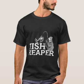 Fiske i fiskekretsmans grafik som säger att han fi t shirt