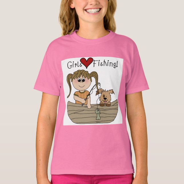 Fiske i Flickor Kärlek T Shirt (Framsida)